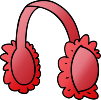 hand drawn gradient cartoon doodle of pink ear muff warmers png