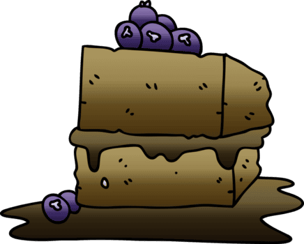 lutning skuggad knäppa tecknad serie choklad kaka png