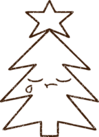 kerstboom houtskooltekening png