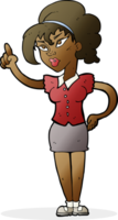 cartoon woman with idea png