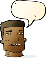 cartoon male head with speech bubble png