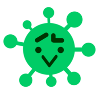 simple virus de pájaro preocupado png