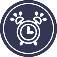 El sonar alarma reloj circular icono símbolo png