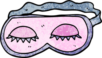 masque de sommeil dessin animé illustration texturée grunge png