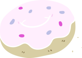 flat color style cartoon donut png