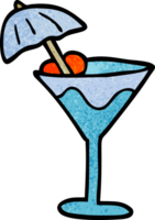 dessin animé doodle boisson martini png