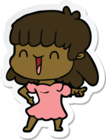 sticker of a cartoon woman png