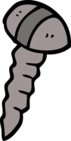 cartoon doodle of a screw png