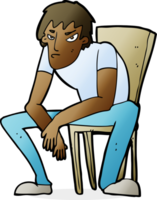 cartoon dejected man png