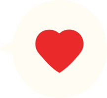 love heart in speech bubble png