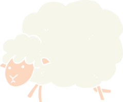 flat color style cartoon sheep png