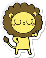 adesivo di un leone cartone animato png