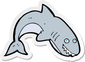 sticker of a cartoon shark png