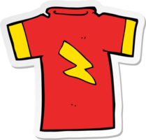 sticker of a cartoon t shirt with lightning bolt png