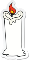 pegatina de una vela de dibujos animados png