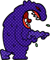 cartoon doodle halloween monster png