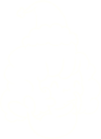 dibujo de tiza de fantasma de navidad png