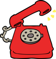 cartoon ringing telephone png