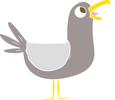 oiseau de dessin animé de style plat couleur png