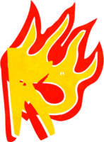 tecknad serie flammande brev png