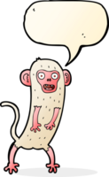 macaco louco de desenho animado com balão png