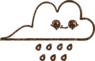 desenho de nuvem de carvão png
