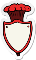 klistermärke av en tecknad heraldisk sköld png