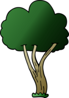 Cartoon-Doodle blühender Baum png