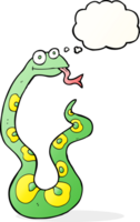 cartoon snake with thought bubble png