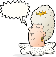 cartoon queen head with speech bubble png