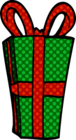 cartoon doodle wrapped present png