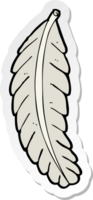 sticker of a cartoon feather png