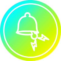 sonnerie cloche circulaire icône avec cool pente terminer png