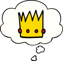 cartoon crown with thought bubble png