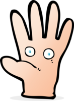 caricatura, mano, con, ojos png