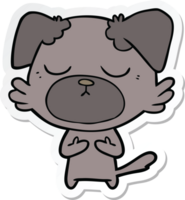 sticker of a cute cartoon dog png