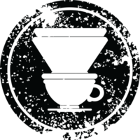 koffie filter kop circulaire verontrust symbool png