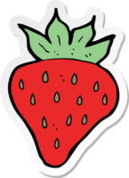 sticker of a cartoon strawberry png