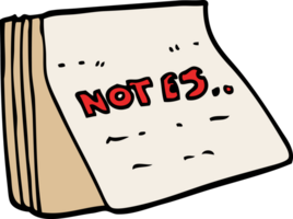 cartoon doodle note pad png