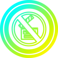 no filming circular icon with cool gradient finish png