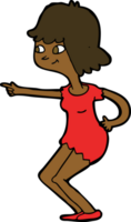 cartoon girl pointing png