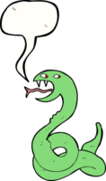 cartone animato sibilo serpente con discorso bolla png