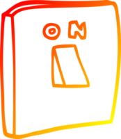 warm gradient line drawing of a cartoon on switch png