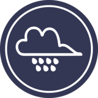 lluvia nube circular icono símbolo png