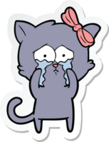 autocollant d'un chat de dessin animé png