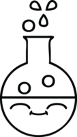 line drawing cartoon of a test tube png