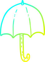 du froid pente ligne dessin de une ouvert parapluie png