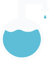 flat color retro cartoon of a science experiment png