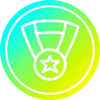 Medaille vergeben kreisförmig Symbol mit cool Gradient Fertig png