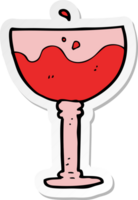 sticker of a cartoon glass of wine png